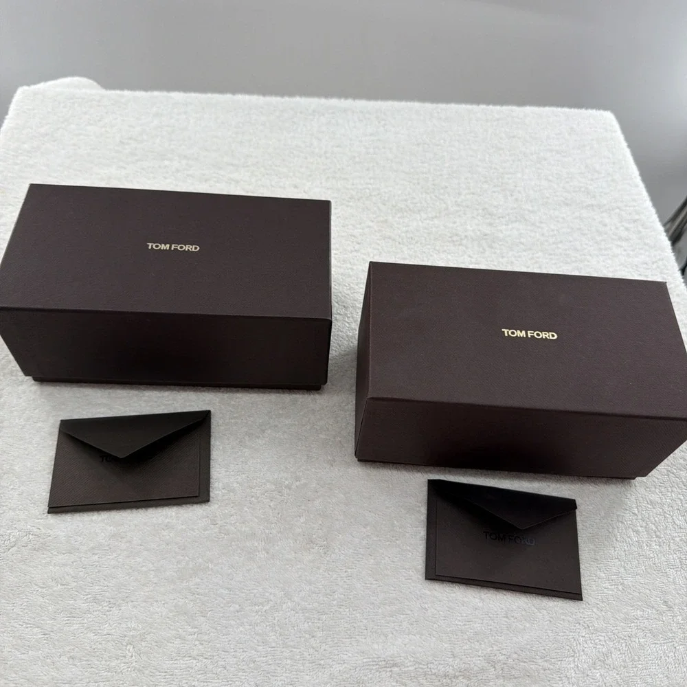 2 Tom Ford Empty Sunglasses Gift Box Only EMPTY With Cards & Envelopes